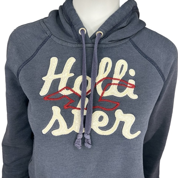 Y2K Hollister Navy Hoodie L - Picture 3 of 8